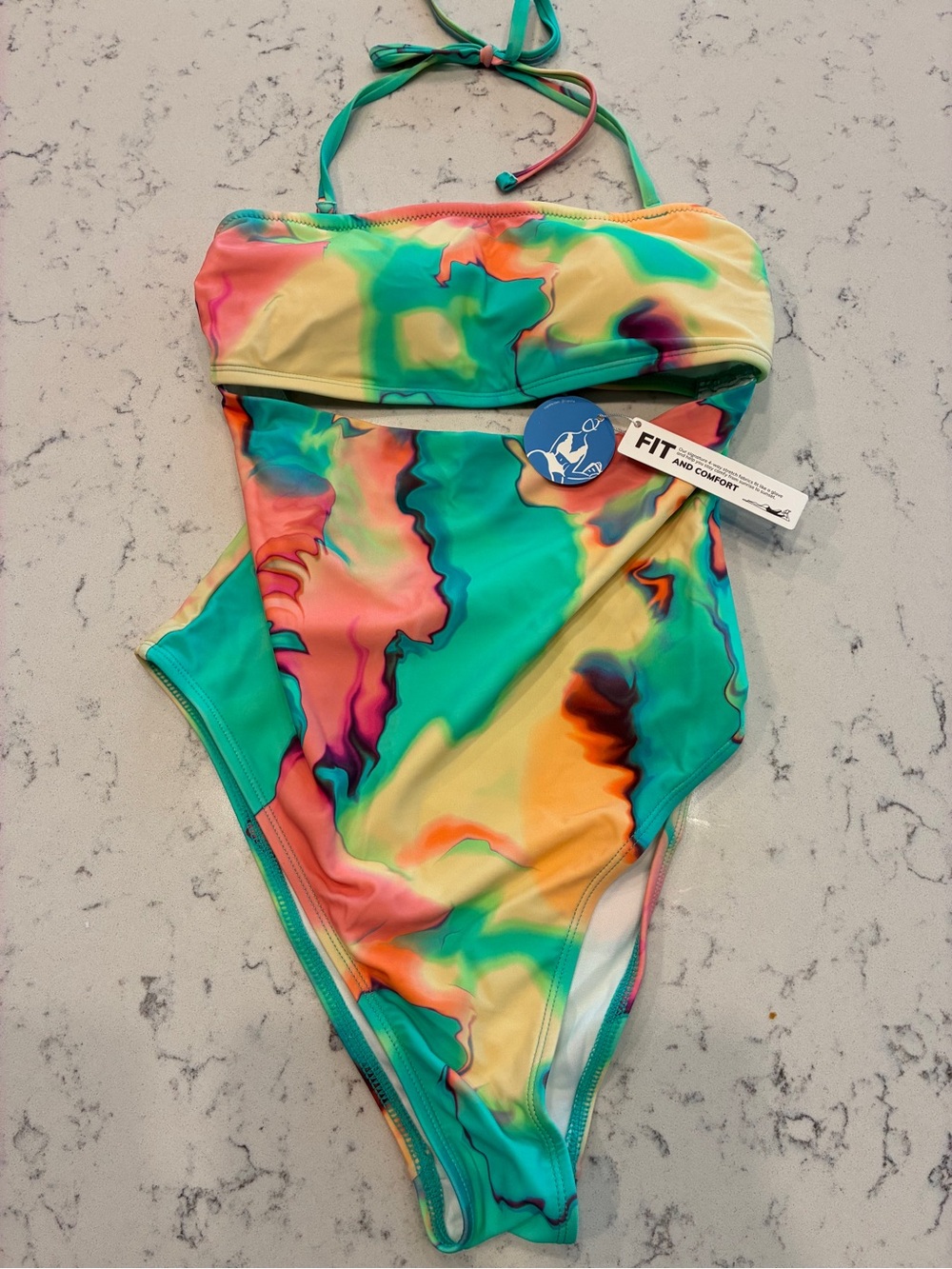 Cupshe Tie-Dye One-Piece Swimsuit